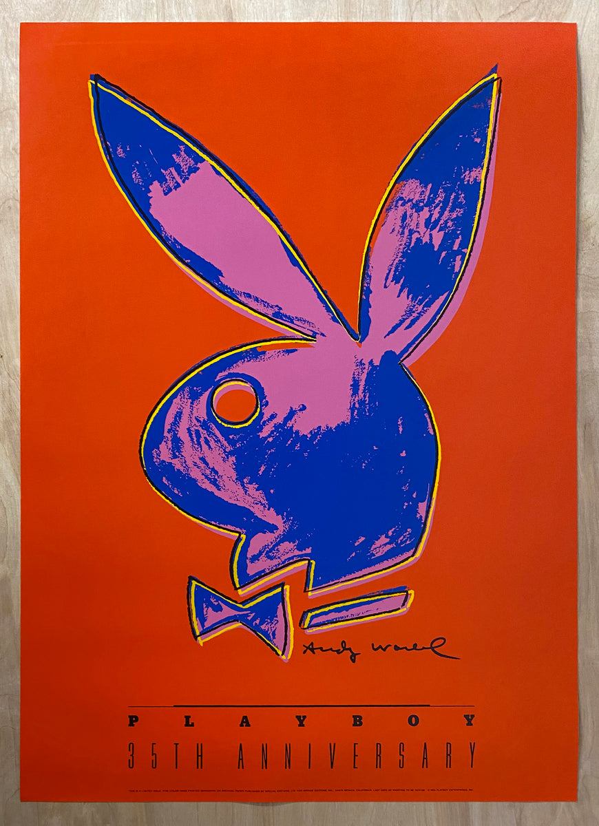 1986-1989 Andy Warhol Playboy Magazine 35th Anniversary Poster Pop