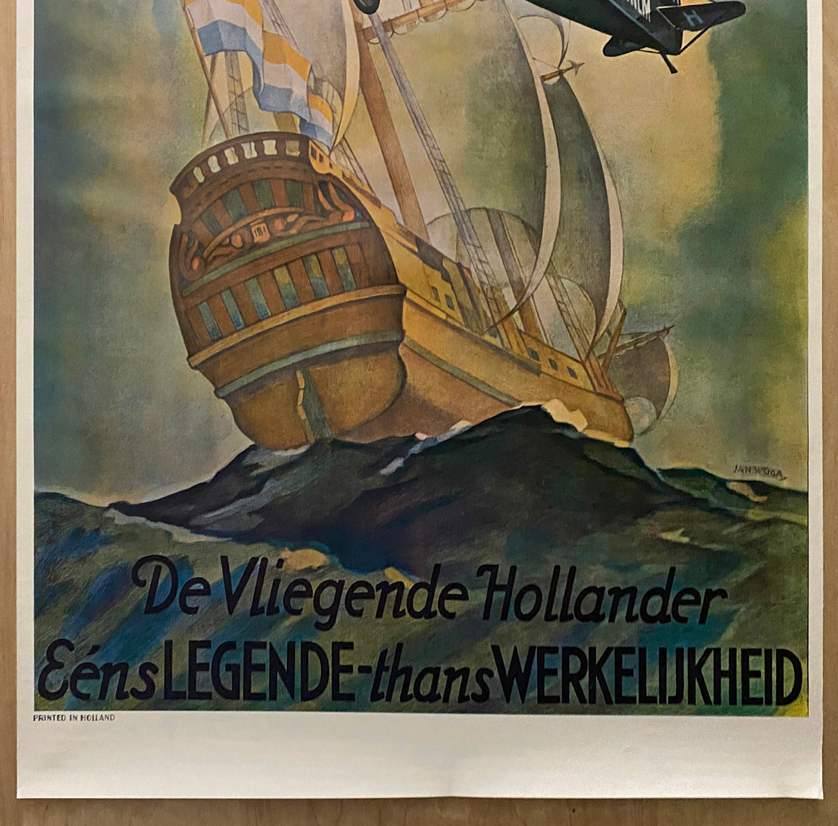 1920s Fiction Becomes Fact Flying Dutchman Poster Jan Wilja R-1969