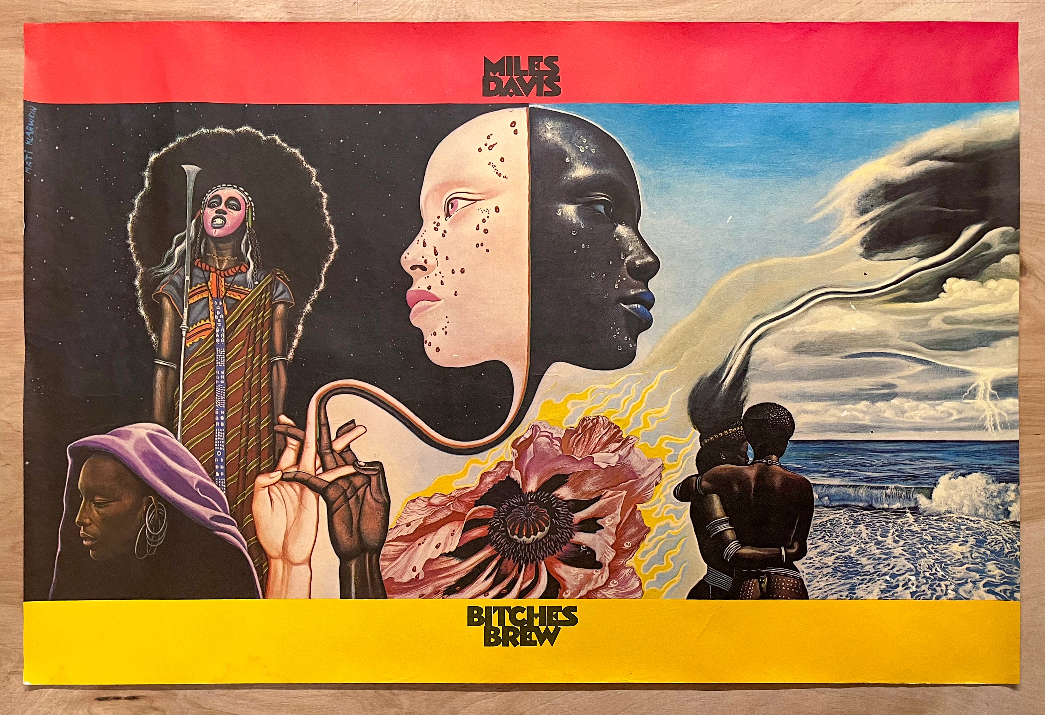 1970 Miles Davis Bitches Brew Columbia Records Poster Mati