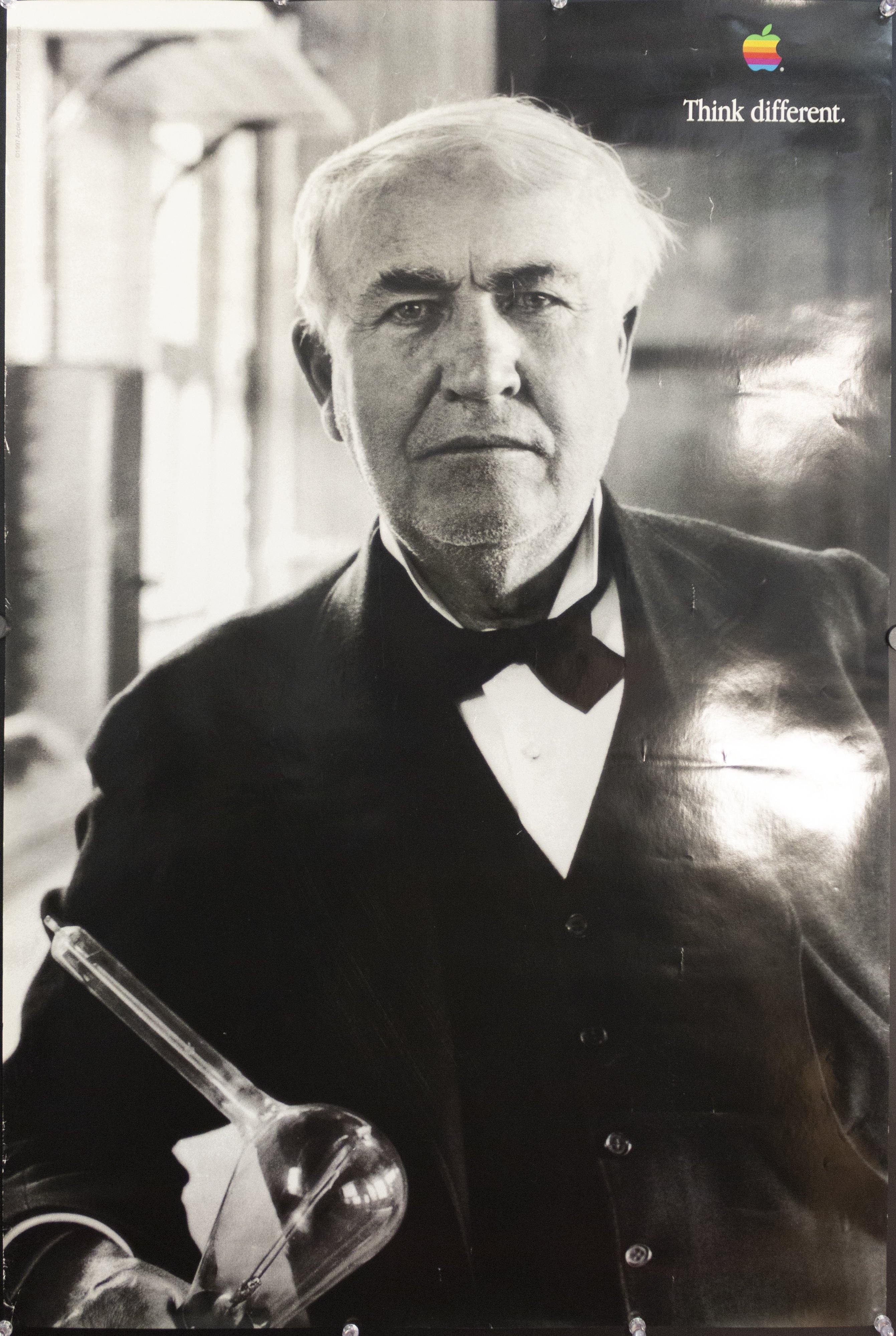 1997 Apple Think Different Thomas Edison Poster – Golden Age Posters