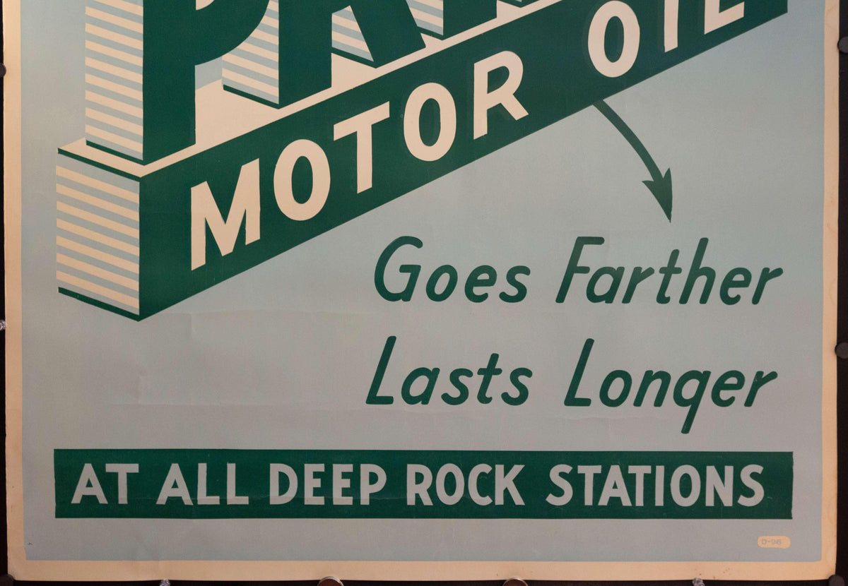 c. 1950s Buy Miles Not Quarts | Use Prize Motor Oil At All Deep