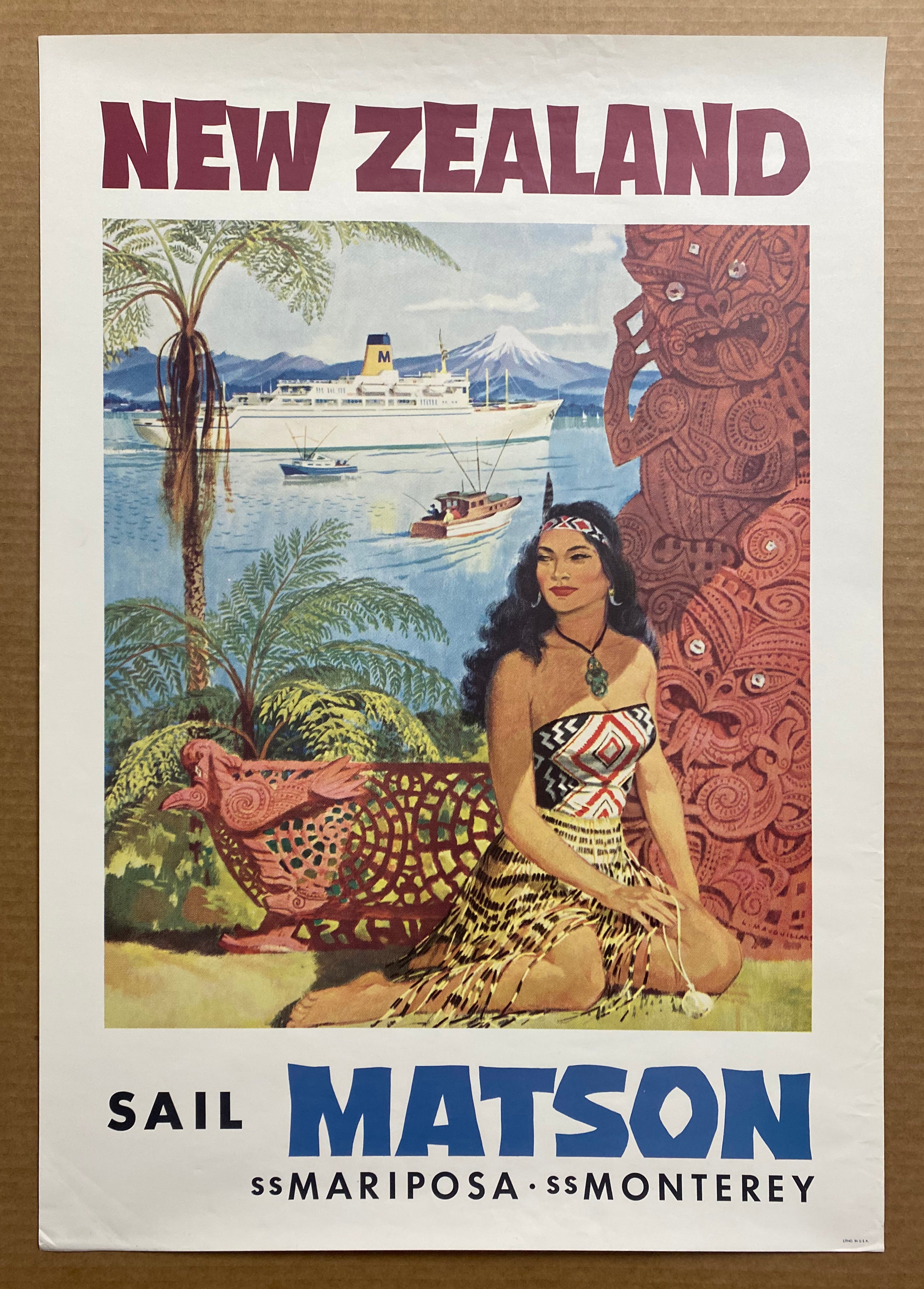 Original vintage travel poster, Rhône-Alpes, Sailing, MATHIEU 1975