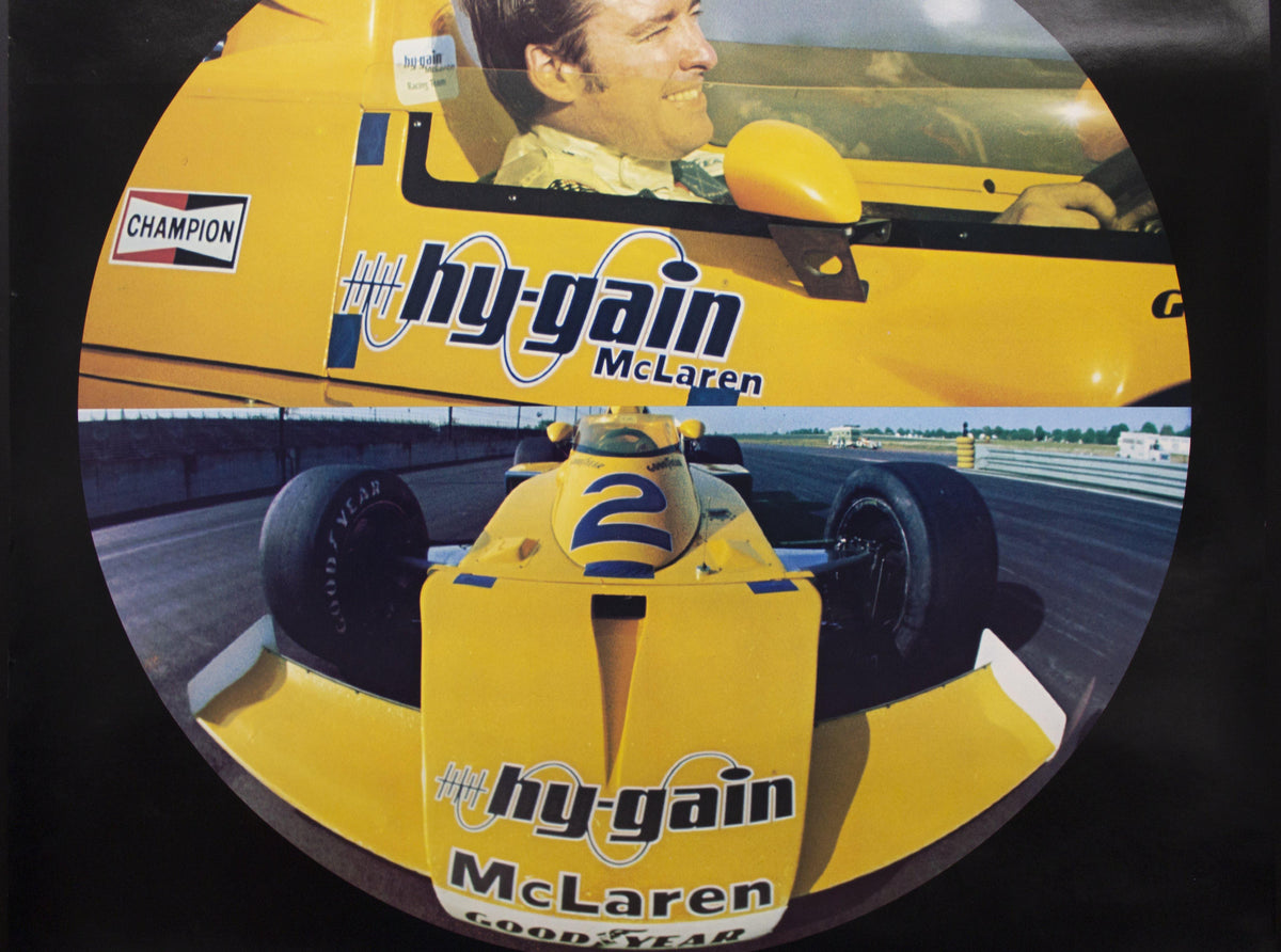 1976 Johnny Rutherford Indianapolis 500 Winner Poster HyGain CB Radio