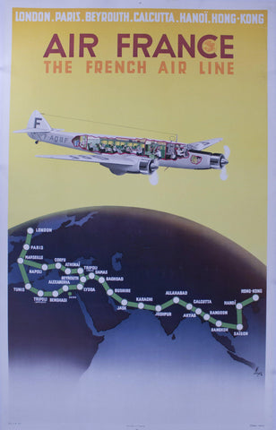 1939 Air France - The French Airline by Gerard Alexander N. Gerale - Golden Age Posters
