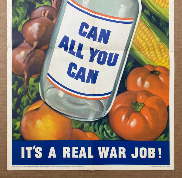 1943 Can All You Can It's A Real War Job OWI No. 77 Victory Garden WWII