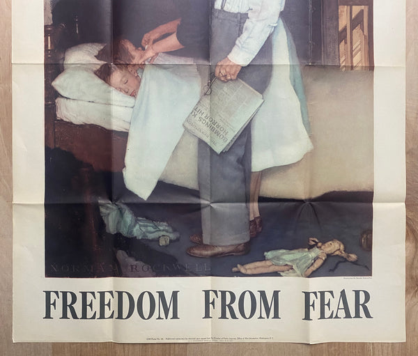 1943 Freedom From Fear WWII Four Freedoms by Norman Rockwell