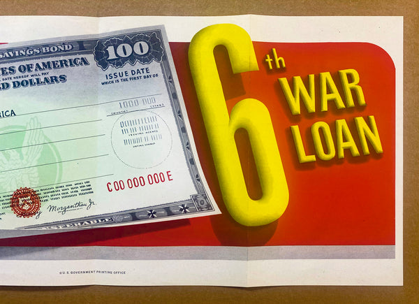 1944 6th War Loan Series E War Savings Bonds WWII Vintage Original Rare