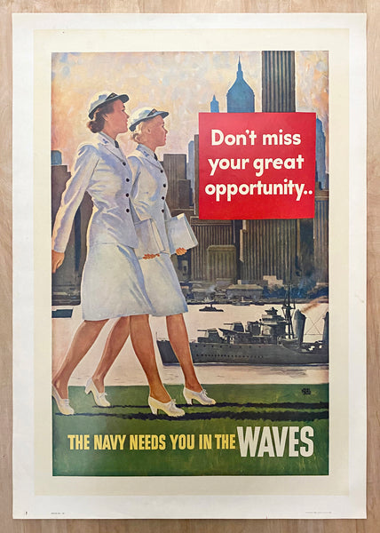 1944 Don’t Miss Your Great Opportunity Navy Needs You In The Waves John Falter WWII