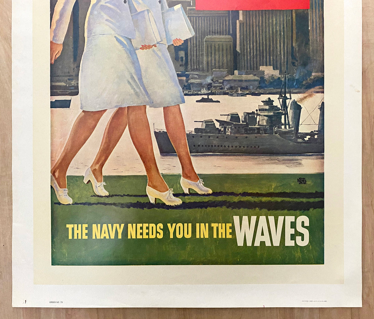 1944 Don’t Miss Great Opportunity Navy Needs Waves Poster John Falter ...