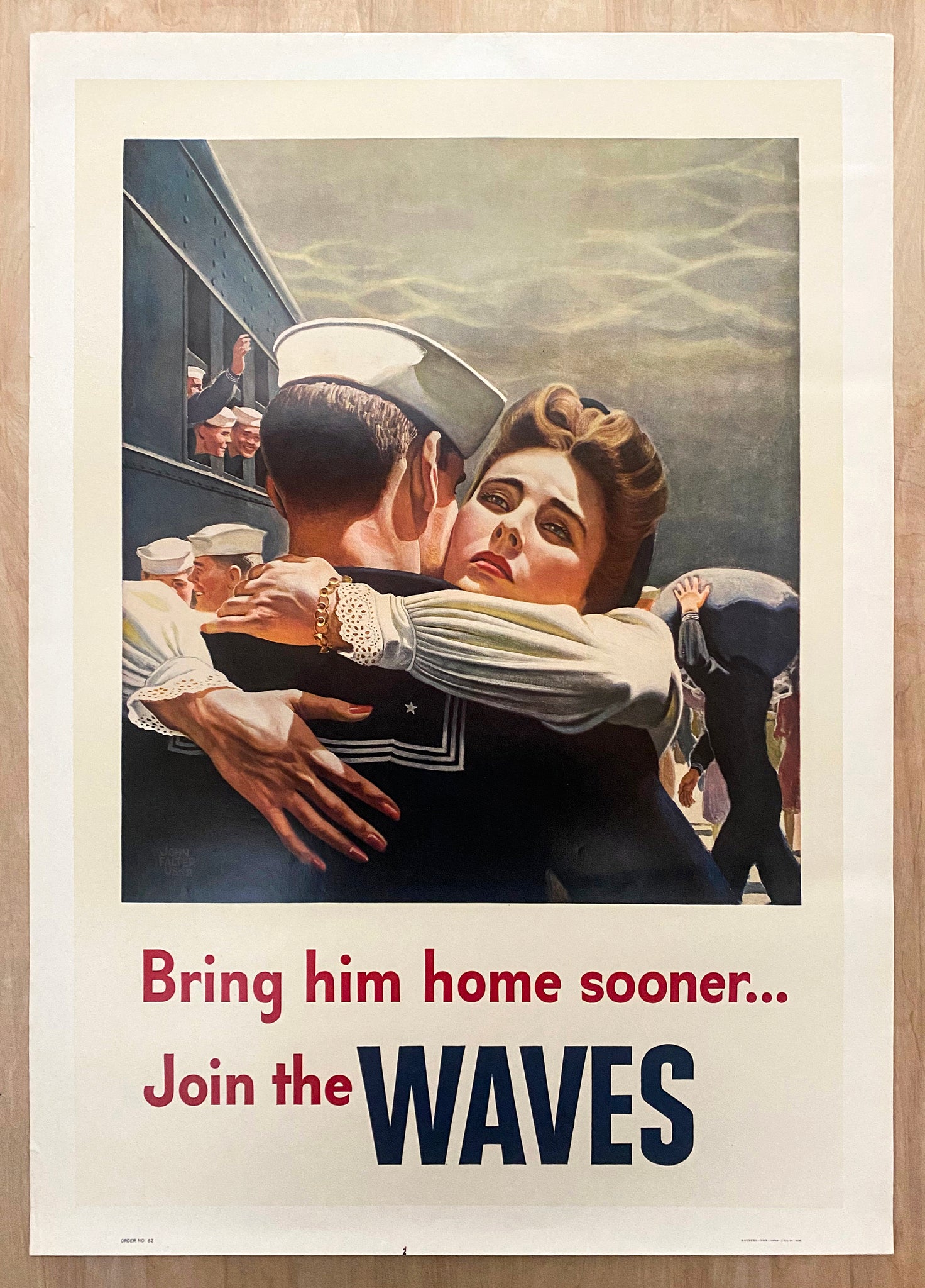 1944 Bring Him Home Sooner…Join The WAVES US Navy John Falter WWII