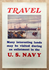 1935 Travel Many Interesting Lands US Navy Arthur Beaumont USS Houston