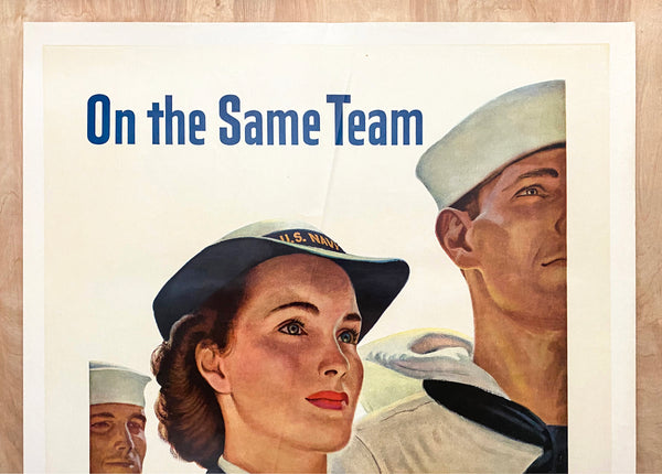 1943 On The Same Team Enlist In The WAVES US Navy John Falter WWII