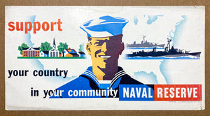 1956 Support Your Country US Navy Naval Reserve Joseph Binder Atomic Age