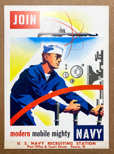 c.1956 Join Modern Mobile Mighty Navy Joseph Binder