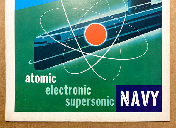 1956 Join In The New Era USS Nautilus Submarine Atomic Navy Joseph Binder
