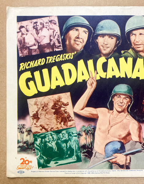 1943 Guadalcanal Diary Movie Title Lobby Card William Bendix R-1948