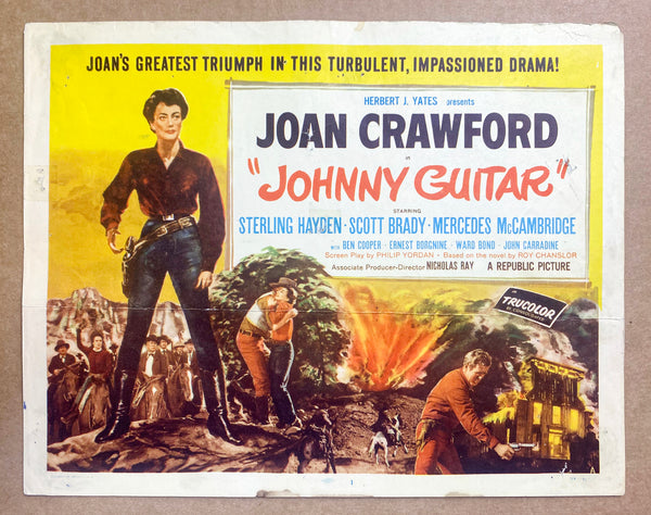 1954 Johnny Guitar Title Lobby Card John Crawford Nicholas Ray