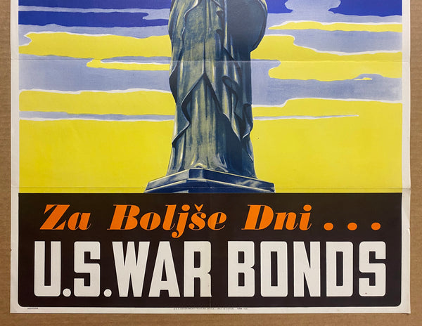 1943 U.S. War Bonds For Better Days Slovenian Language WWII Rare