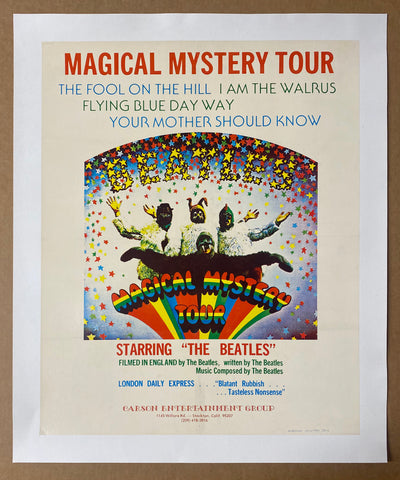 c.1970 Magical Mystery Tour The Beatles College Movie Poster Original RARE