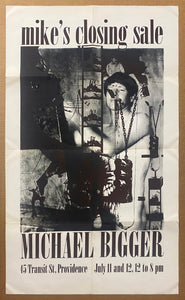 1970 Michael Bigger Closing Sale Sculpture Art Exhibition Poster Providence