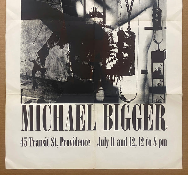 1970 Michael Bigger Closing Sale Sculpture Art Exhibition Poster Providence