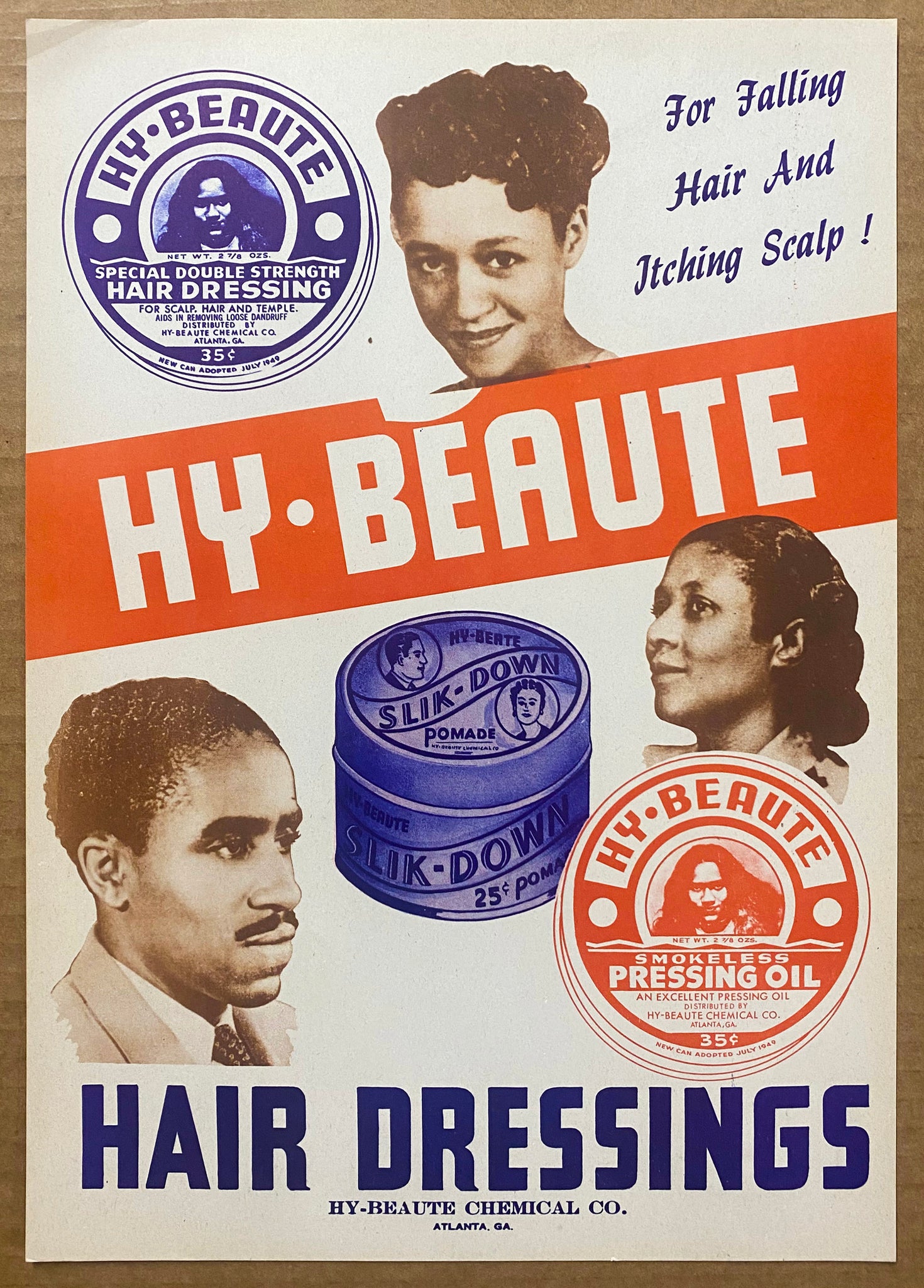 c.1950s Hy-Beaute Chemical Co. Hair Dressings Atlanta African Americans