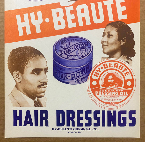 c.1950s Hy-Beaute Chemical Co. Hair Dressings Atlanta African Americans