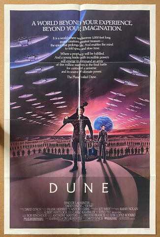 1984 Dune Folded One Sheet Movie David Lynch Science Fiction