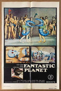 1973 Fantastic Planet Folded One Sheet Movie Animated Science Fiction