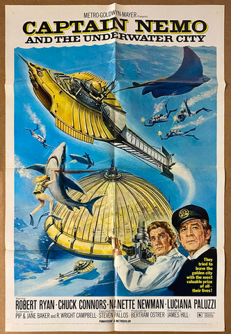 1970 Captain Nemo and the Underwater City Folded One Sheet