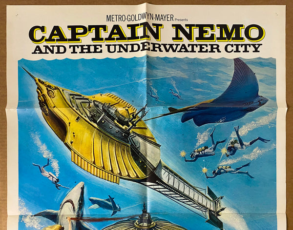 1970 Captain Nemo and the Underwater City Folded One Sheet