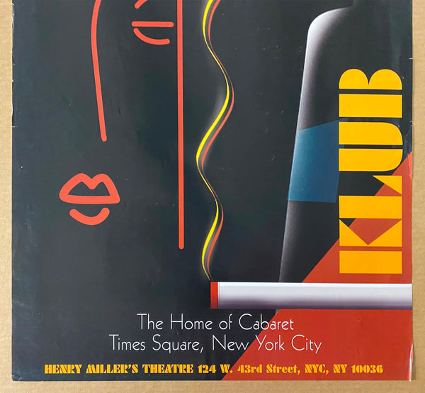 c.1998 Cabaret! Kit Kat Klub Henry Miller’s Theatre Broadway NYC