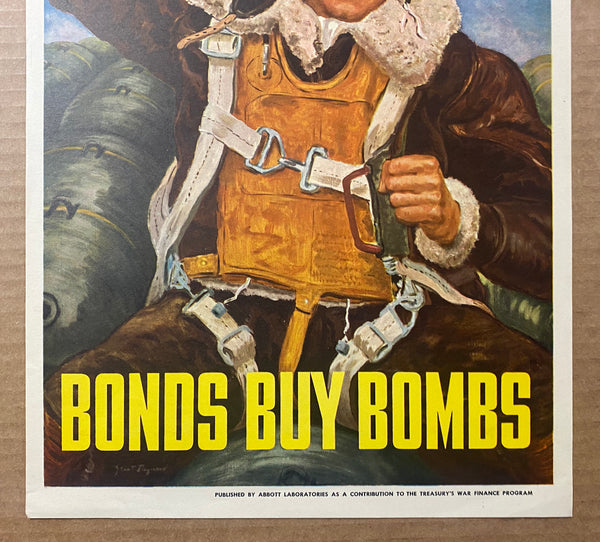 1943 Lend A Hand! Bonds Buy Bombs by Grant Reynard Abbott Laboratories