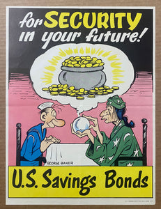 1948 For Security in Your Future U.S. Savings Bond by George Baker Sad Sack