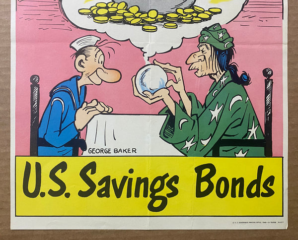 1948 For Security in Your Future U.S. Savings Bond by George Baker Sad Sack