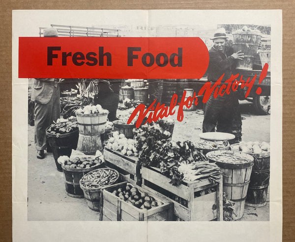 1943 Fresh Food Vital For Victory War Bonds Market Garden Farmers WWII