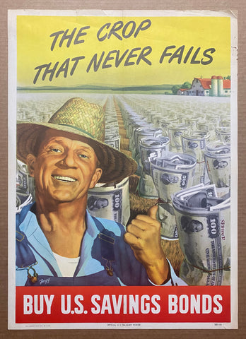 1946 U.S. Savings Bonds The Crop That Never Fails Kenneth Fagg Treasury Dept