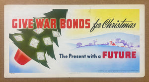 1943 Give War Bonds For Christmas The Present With A Future WWII