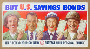 1950 Buy U.S. Savings Bonds Help Defend Your Country Korean War Era