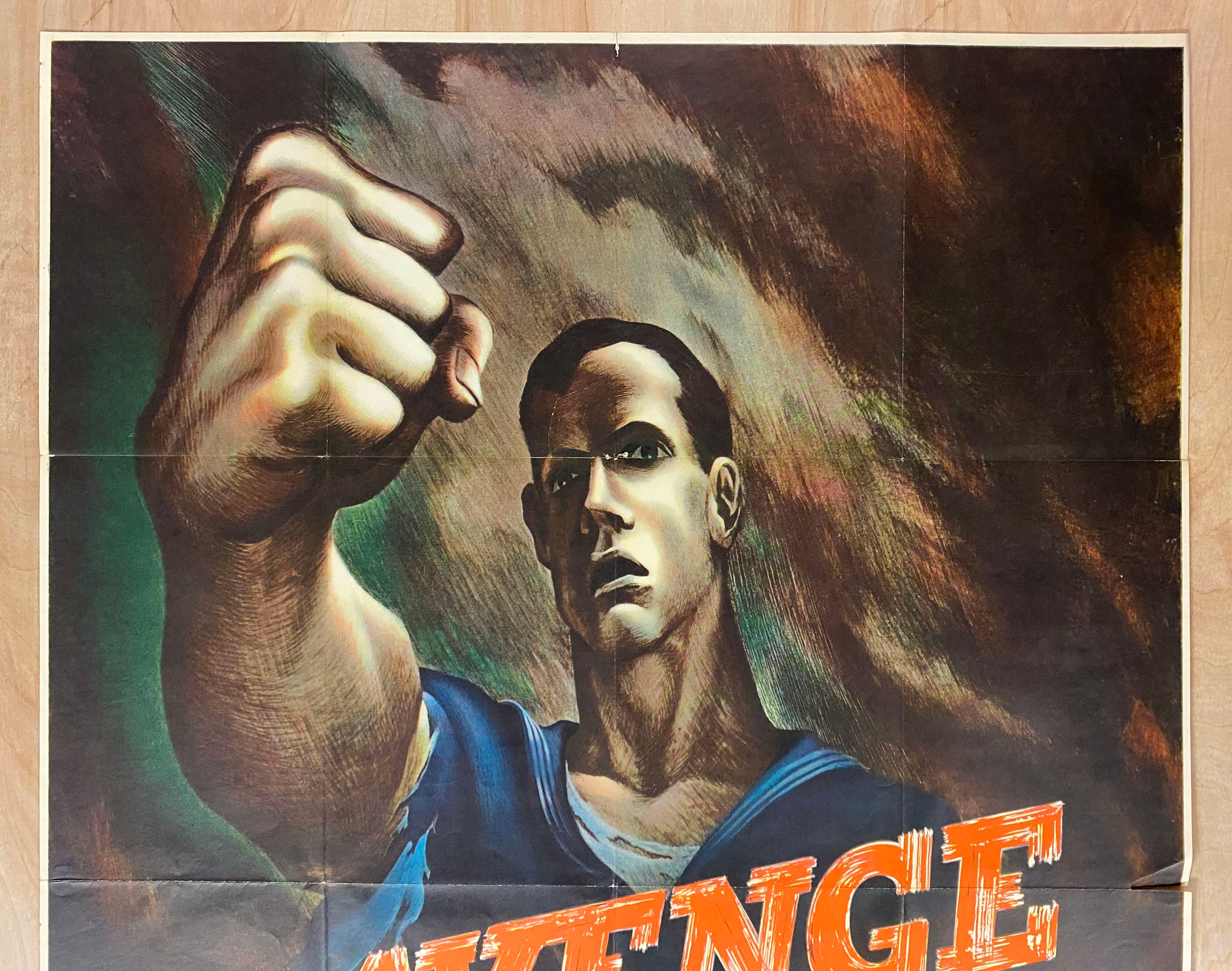 Avenge December 7th Poster by Bernard Perlin 1942 WWII Large Format – The  Ross Art Group