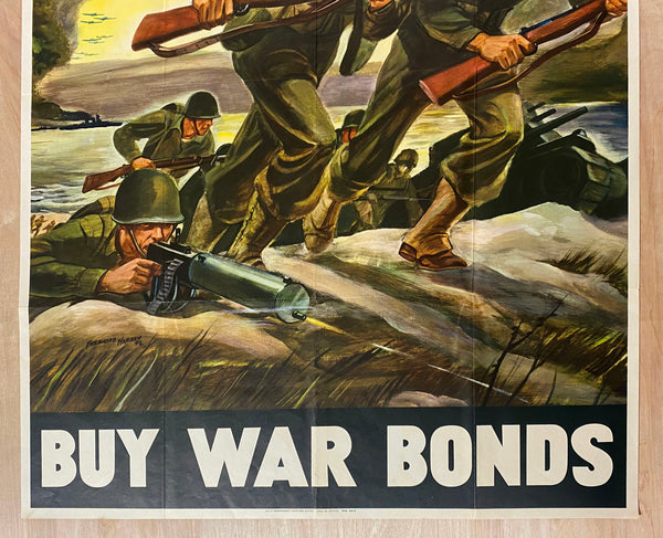 1942 Attack Attack Attack Buy War Bonds WWII Ferdinand Warren Full Size