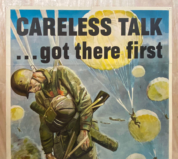 1944 Careless Talk Got There First Herbert Morton Stoops Airborne WWII