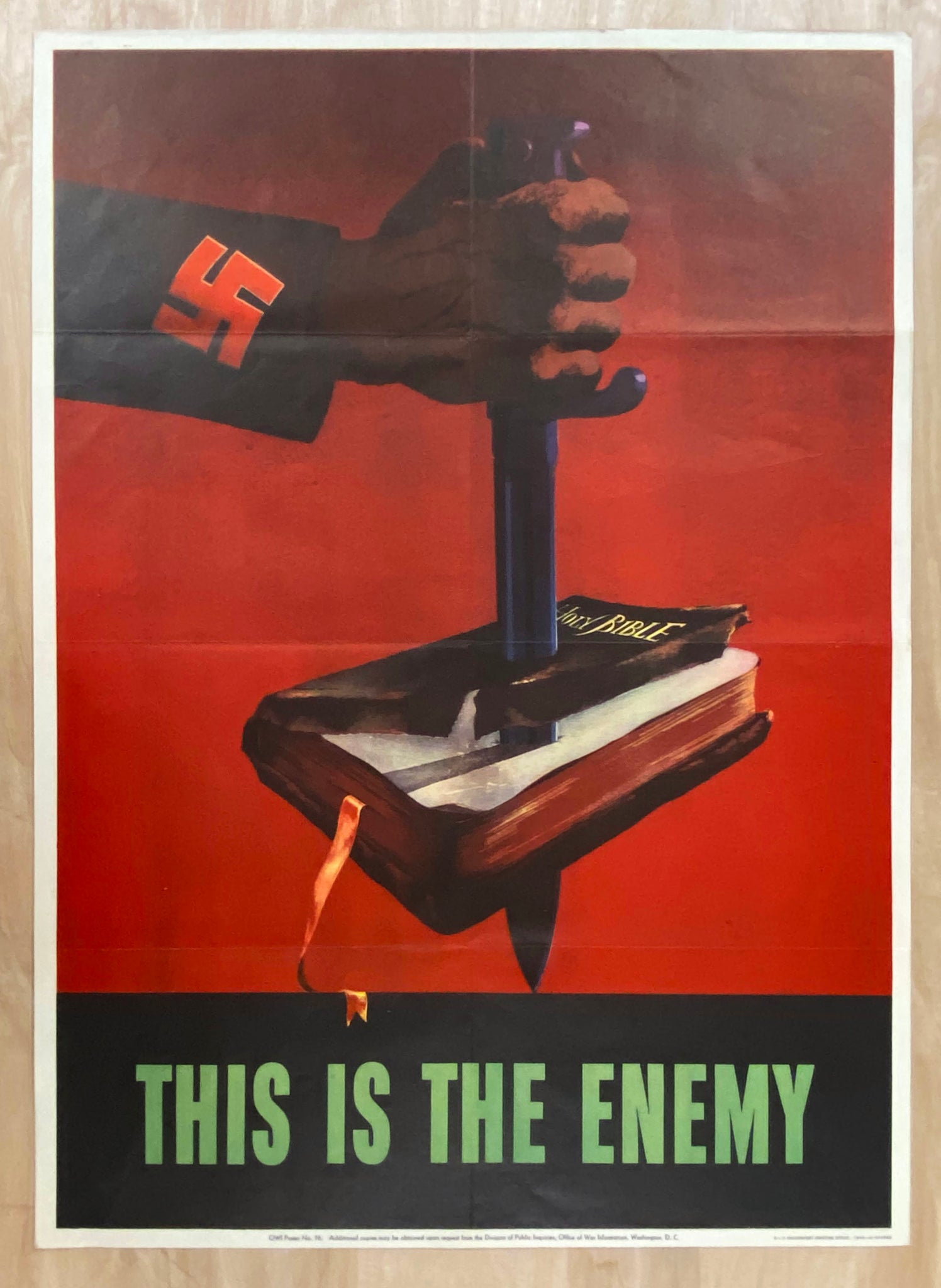 1943 This Is The Enemy by Barbara K Marks Holy Bible Nazi Dagger WWII