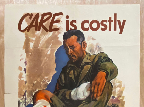 1945 CARE Is Costly Buy And Hold War Bonds Adolph Treidler WWII