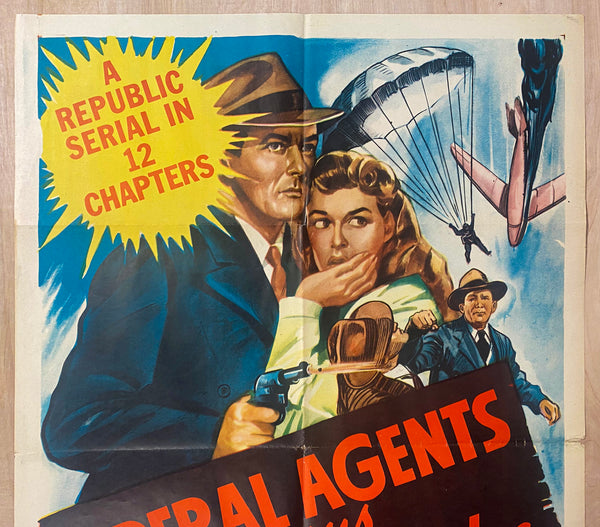 1949 Federal Agents Versus Underworld Inc. One Sheet Movie Crime Republic Serial