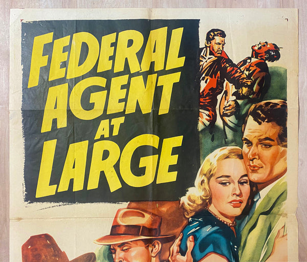 1950 Federal Agent At Large Movie One Sheet Republic Film Noir Crime