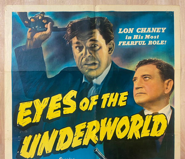 1943 Eyes of the Underworld One Sheet Movie Universal Film Noir Lon Chaney