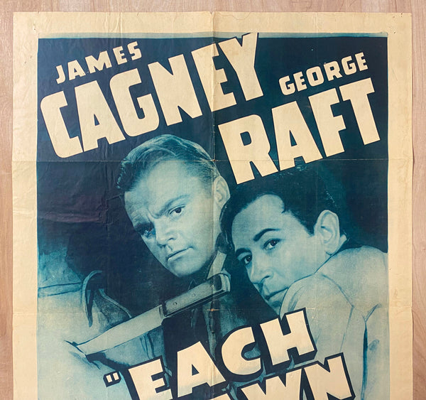 1939 Each Dawn I Die One Sheet R-1947 James Cagney Film Noir Gangster