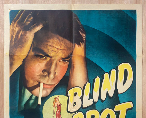 1947 Blind Spot Movie One Sheet Film Noir Chester Morris