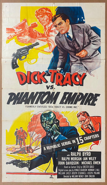 R-1952 Dick Tracy vs. Phantom Empire 3-Sheet Movie Republic Serial